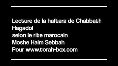 Lecture de la Haftara de Chabbath Hagadol rite marocain