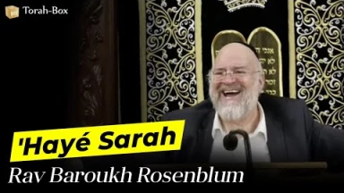 'Hayé Sarah avec Rav Rosenblum