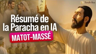 Résumé de la Paracha Matot-Massé en animation Vidéo IA