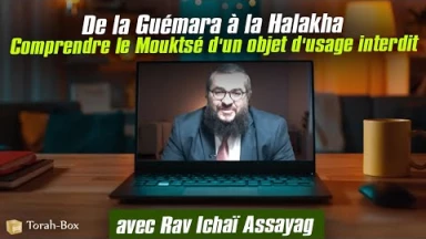 De la Guémara à la Halakha : Comprendre le Mouktsé d'un objet d'usage interdit, Kli cheMélakhto léissour