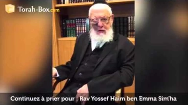 [Vidéo] Message du Grand-Rabbin Sitruk, face à la maladie