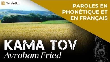 Musique : la chanson "Kama Tov" de Avraham Fried