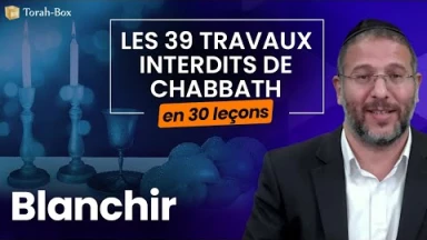 Les 39 travaux interdits le Chabbath en 30 leçons - web-formation facile - N°12 : Blanchir 