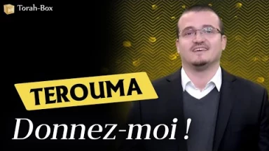 C'est l'un de nos élèves-rabbins ! Gabriel Guedj nous parle de la Paracha Terouma : "Donnez-moi !"