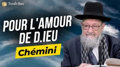 Le Message de la Paracha Chémini : Pour l'amour de D.ieu