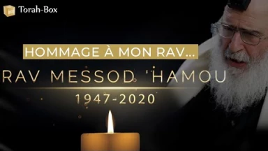 Hommage à mon Rav... Messod 'Hamou (1947-2020)