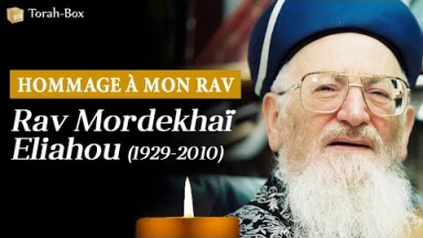 Hommage à mon Rav... Mordekhai Eliahou (1929-2010)
