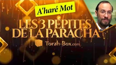 Les 3 Pépites de la Paracha A'haré Mot