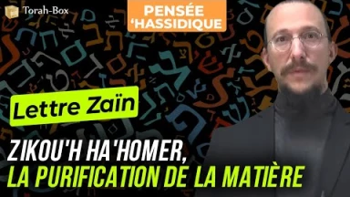 Lettre Zaïn : Zikou'h Ha'homer, la purification de la matière
