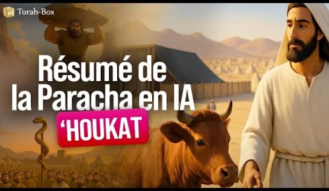 Résumé de la Paracha 'Houkat en animation Vidéo IA