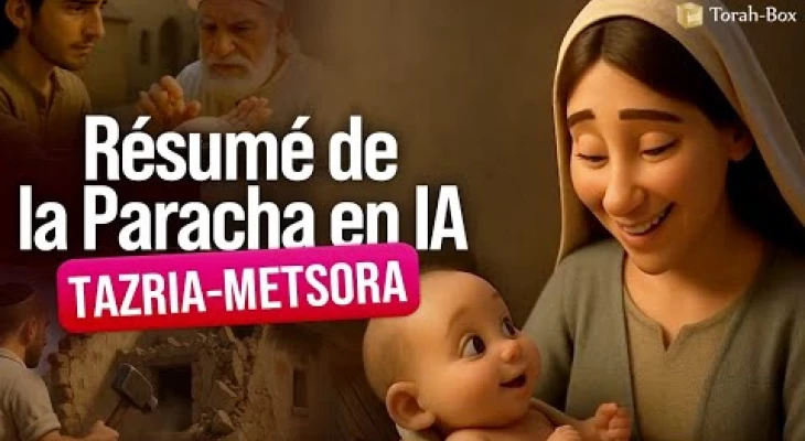 Paracha Inmaculada Résumé de la Paracha Tazria-Métsora en animation Vidéo IA